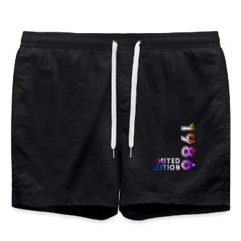 40th Birthday Legend Born in 1986 - Swim Trunks - black - Front - AI Model Male 185 light (185cm)