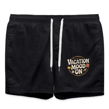 Vacation Mood On Summer Festival Travel Club Vacation - Swim Trunks - black - Front - AI Model Male 185 light (185cm)