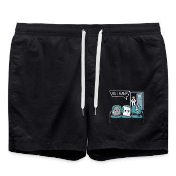 Doctor Nurse Scissors Stone Paper - Swim Trunks - black - Front - AI Model Male 185 light (185cm)