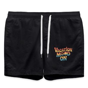 Vacation Mood On Summer Festival Travel Club Vacation - Swim Trunks - black - Front - AI Model Male 185 light (185cm)