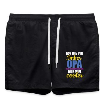 Biene Imker Geschenk Honig Honig Dealer Hobby - Badeshorts - Schwarz - Vorne - AI Model Male 185 light (185cm)