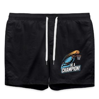 SPIELEN SEI EIN CHAMPION - Badeshorts - Schwarz - Vorne - AI Model Male 185 light (185cm)
