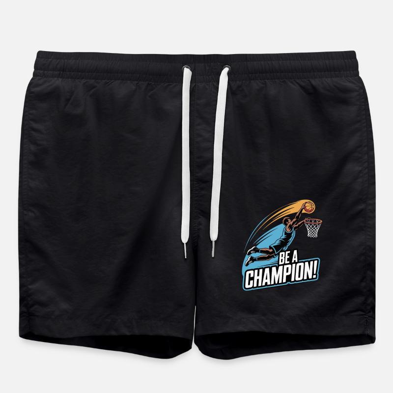 PLAYING BE A CHAMPION - Swim Trunks - black