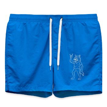 Rock Musique Loup Heavy Metal Drôle Rétro - Short de bain - cobalt blue - Devant