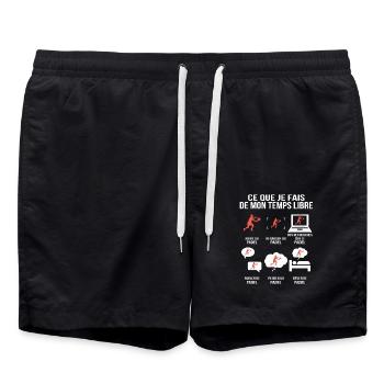 Ce que je fais de mon temps libre – Padel - Short de bain - noir - Devant - AI Model Male 185 light (185cm)