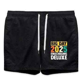 Kita Abschied Erste Klasse Einschulung 2025 - Badeshorts - Schwarz - Vorne - AI Model Male 185 light (185cm)
