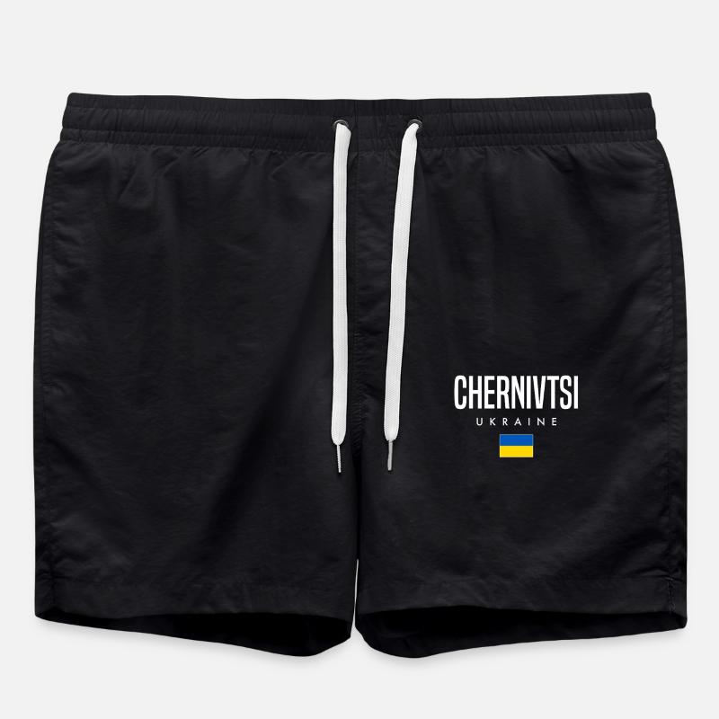 Chernivtsi, Ukraine - Swim Trunks - black