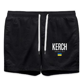Kerch Ukraine - Swim Trunks - black - Front - AI Model Male 185 light (185cm)