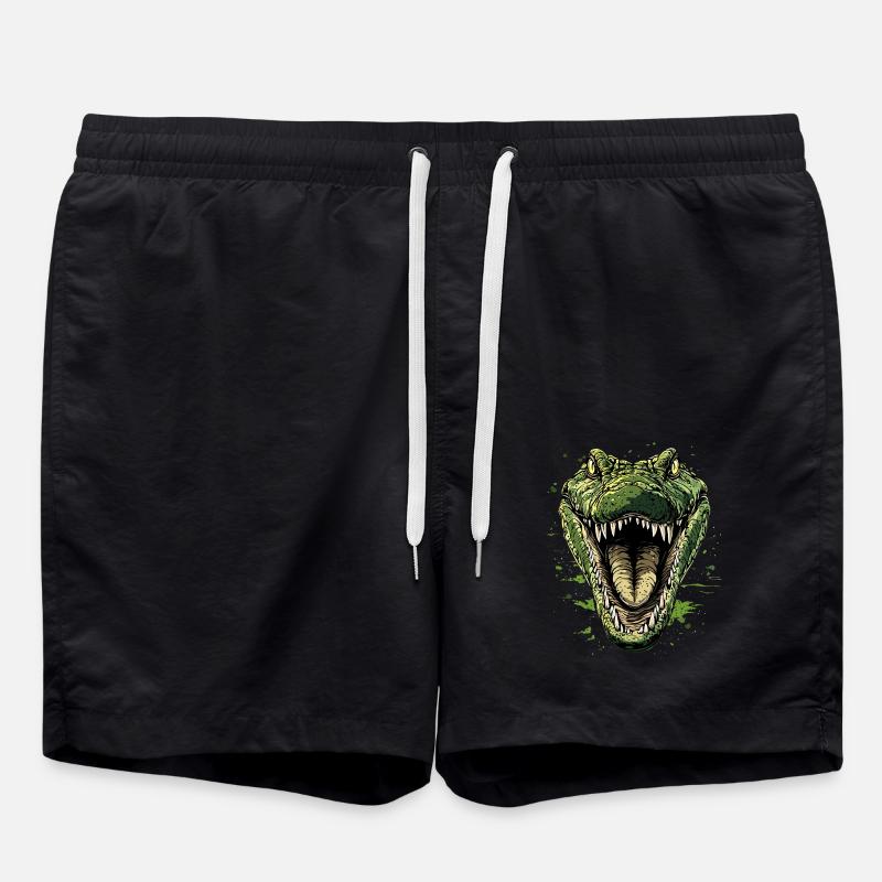 Coccodrillo Alligatore Rettile Coccodrillo Amore Coccodrilli - Costume a pantaloncino - nero