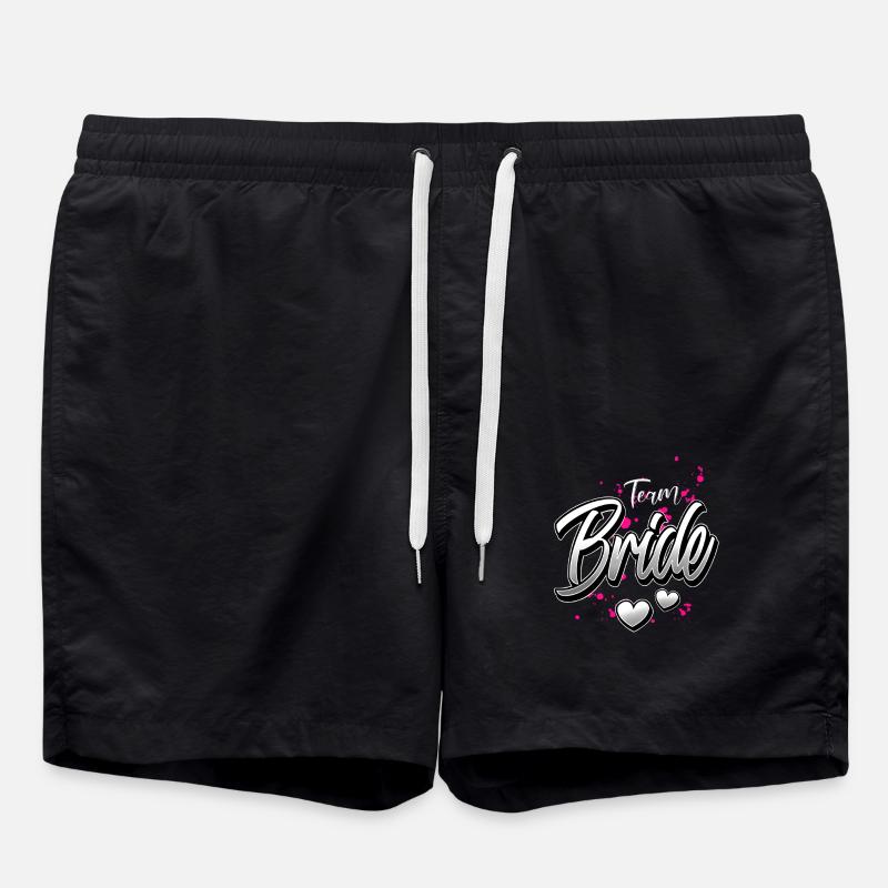 Team Bride - Badeshorts - Schwarz