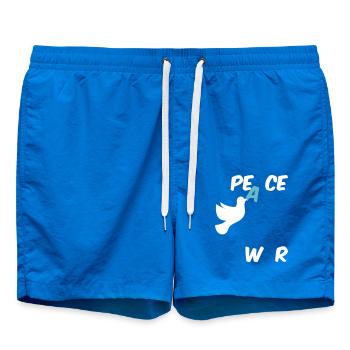 Stop War Peace Statement with Dove of Peace - Swim Trunks - cobalt blue - Front