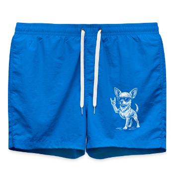 Chihuahua Rock Musique Métal Vibes Drôle Chien - Short de bain - cobalt blue - Devant