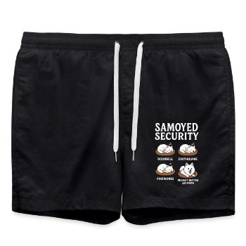 Samoyed - Swim Trunks - black - Front - AI Model Male 185 light (185cm)
