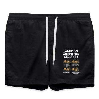 Deutscher Schäferhund - Badeshorts - Schwarz - Vorne - AI Model Male 185 light (185cm)
