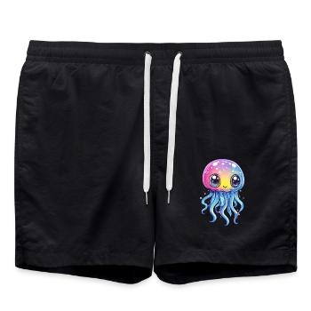 Méduse arc-en-ciel - Short de bain - noir - Devant - AI Model Male 185 light (185cm)