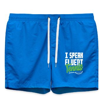 I speak fluent tennis player language - Swim Trunks - cobalt blue - Front
