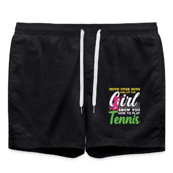 Joueur de tennis Filles Points forts - Short de bain - noir - Devant - AI Model Male 185 light (185cm)