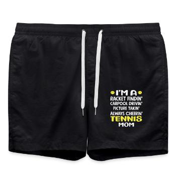 Tennis Mama Racket Findin' Spieler - Badeshorts - Schwarz - Vorne - AI Model Male 185 light (185cm)