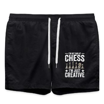 Jeu de stratégie Échecs - Bad In Chess Creative - Short de bain - noir - Devant - AI Model Male 185 light (185cm)