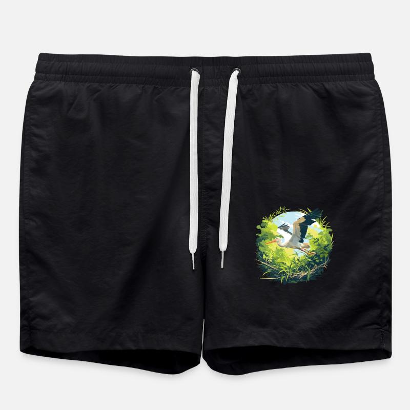 Storks Stork - Swim Trunks - black