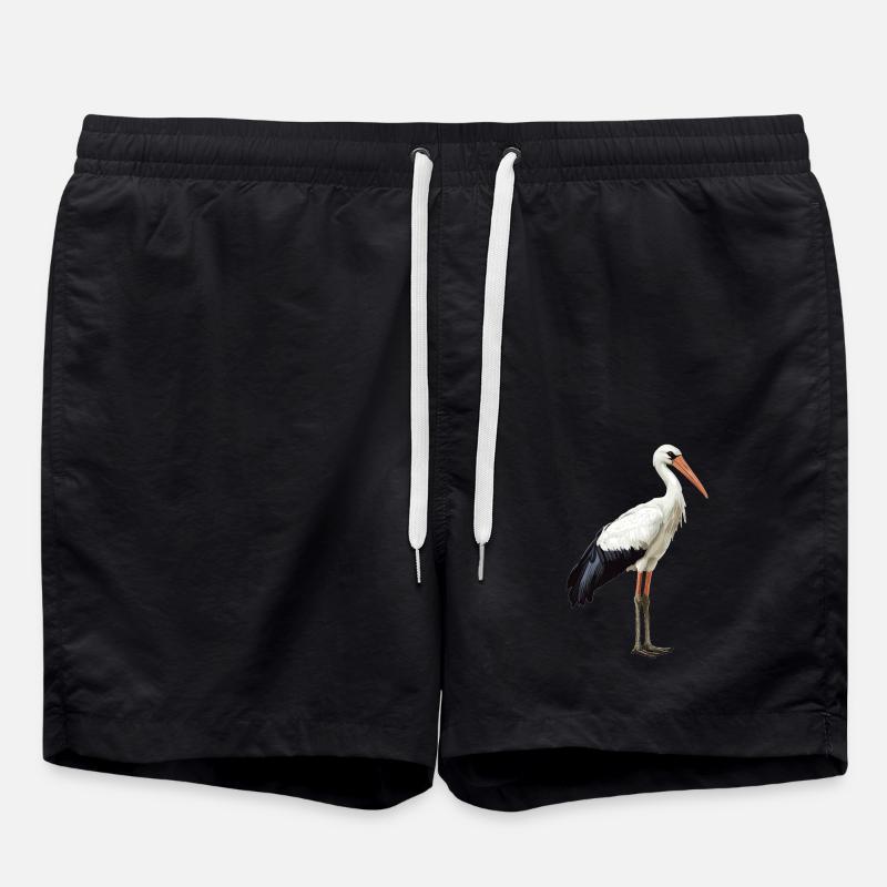 Störche Storch - Badeshorts - Schwarz