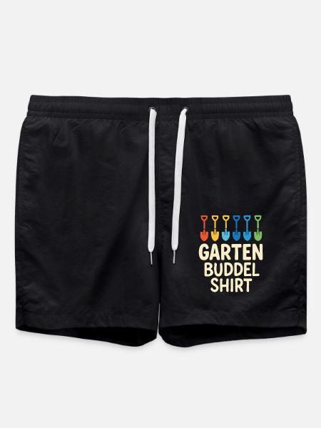 Garden Digging Funny Gardener Design - Swim Trunks - black