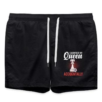 Perfect Chess Queen Equipment Chessmen - Badeshorts - Schwarz - Vorne - AI Model Male 185 light (185cm)