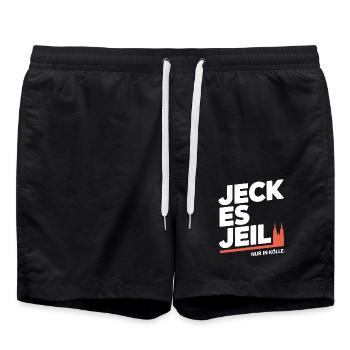 Cologne Jeck Es Jeil Carnaval de Cologne Dom Kölsch Kölle - Short de bain - noir - Devant - AI Model Male 185 light (185cm)