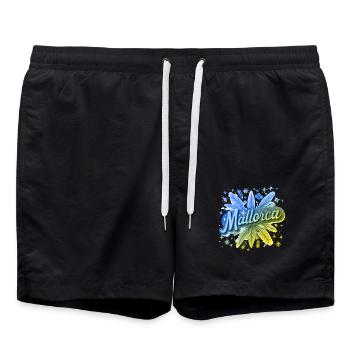 Mallorca Bunt - Badeshorts - Schwarz - Vorne - AI Model Male 185 light (185cm)