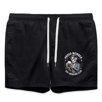 Fier membre – Day Drinking Club - Short de bain - noir - Devant - AI Model Male 185 light (185cm)