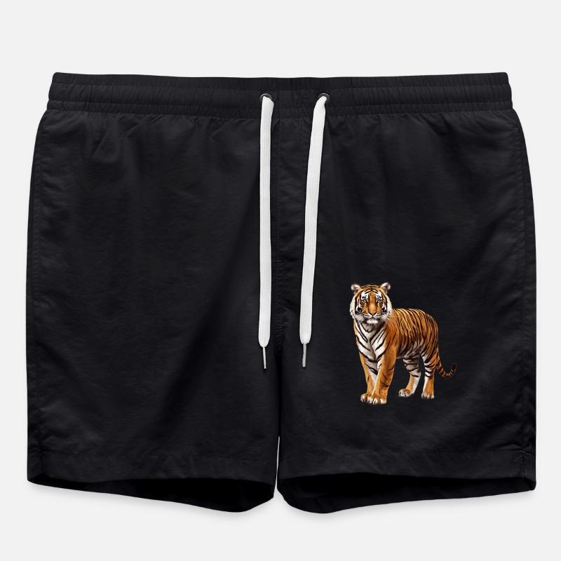 Sumatra-Tiger - Badeshorts - Schwarz
