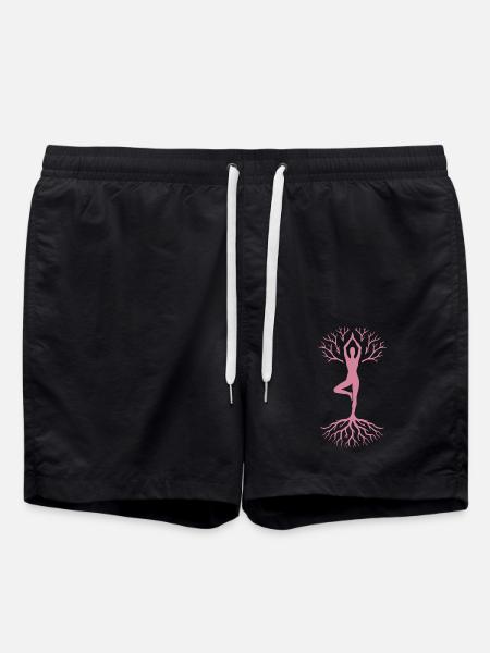 Mindfulness Affirmation Emotional Resilience Yoga - Swim Trunks - black