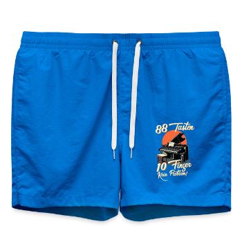 Piano Pianisten Hobby Klavierspieler Musik Spruch - Badeshorts - Cobalt blue - Vorne