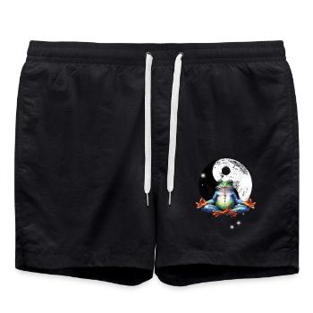 OM Frog Méditation Méditation Yoga - Short de bain - noir - Devant - AI Model Male 185 light (185cm)