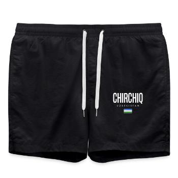 Chirchiq Usbekistan - Badeshorts - Schwarz - Vorne - AI Model Male 185 light (185cm)
