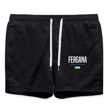 Fergana Usbekistan - Badeshorts - Schwarz - Vorne - AI Model Male 185 light (185cm)