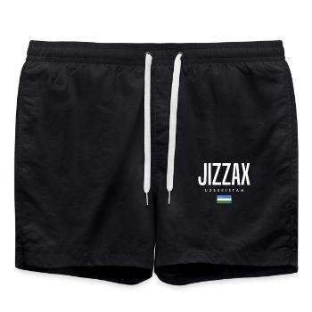 Jizzax Usbekistan - Badeshorts - Schwarz - Vorne - AI Model Male 185 light (185cm)