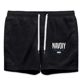 Navoiy Usbekistan - Badeshorts - Schwarz - Vorne - AI Model Male 185 light (185cm)