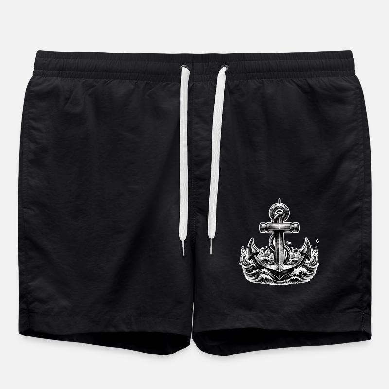 Anchor - Swim Trunks - black