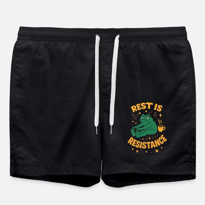 Calmness is resistance mindfulness affirmation - Swim Trunks - black