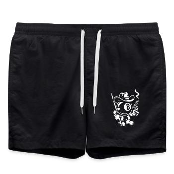 Billiard Cowboy - Billiard Player Gift - Swim Trunks - black - Front - AI Model Male 185 light (185cm)