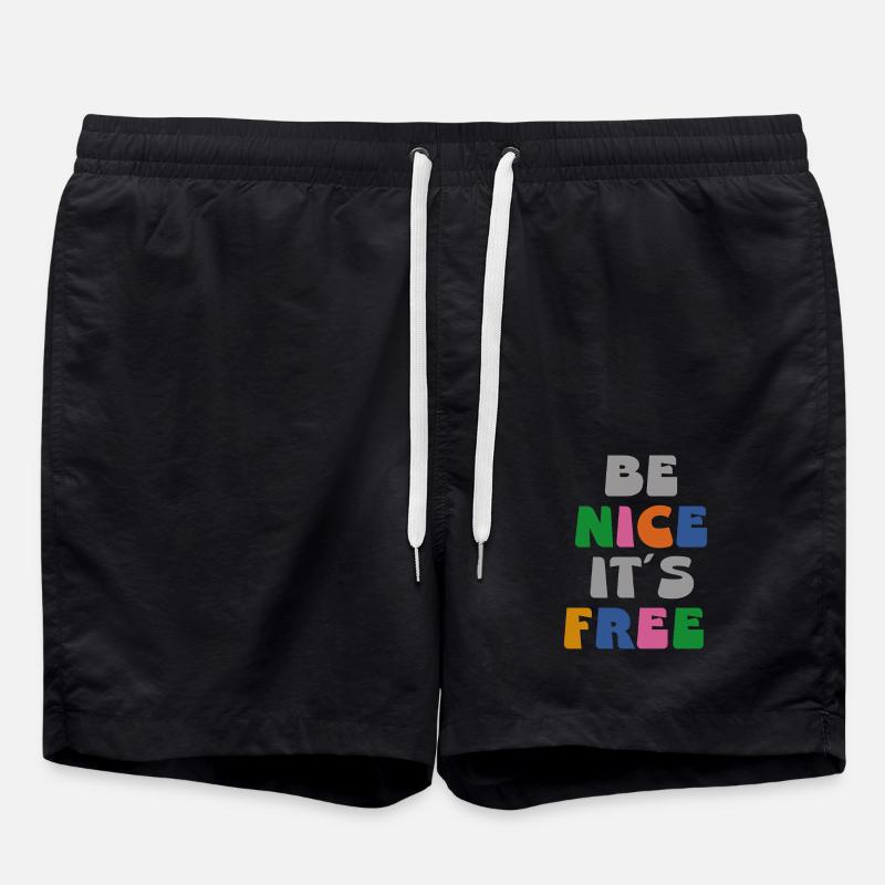 be nice it ́s free - Swim Trunks - black