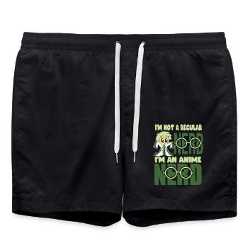 Anime Manga Otaku Kawaii Japan Cosplay Comic - Badeshorts - Schwarz - Vorne - AI Model Male 185 light (185cm)