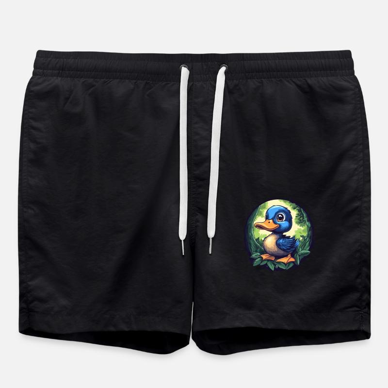 Cute little duck - Swim Trunks - black