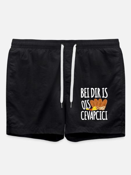 bayerisch cevapcici funny Zitat - Badeshorts - Schwarz