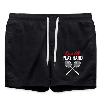 Love All Play Hard Badminton - Short de bain - noir - Devant - AI Model Male 185 light (185cm)