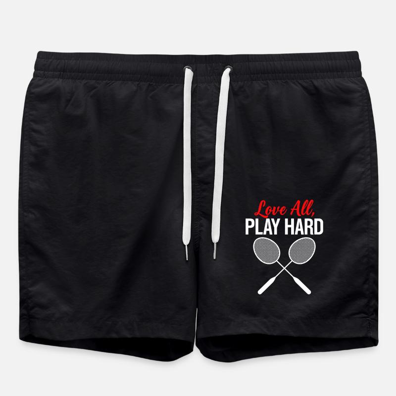 Love All Play Hard Badminton - Short de bain - noir