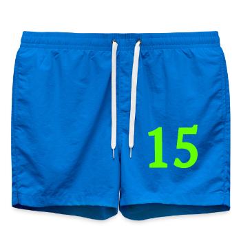 Number 15 - Swim Trunks - cobalt blue - Front