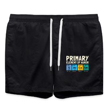 Chemiker chemisch Humor Chemie Lustige Sprüche - Badeshorts - Schwarz - Vorne - AI Model Male 185 light (185cm)
