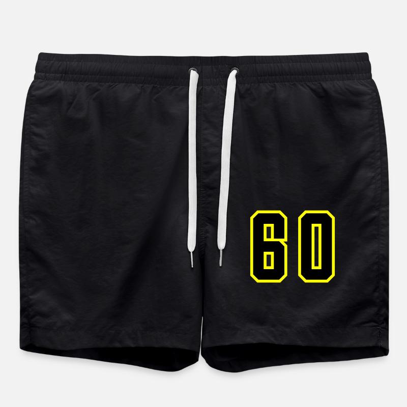 60 Number Leotard - Swim Trunks - black